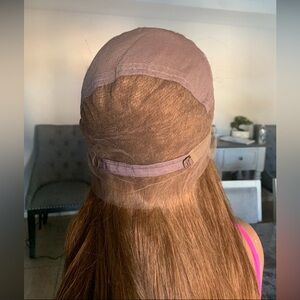 Long Human Hair Wig lace front/ full hand tide wig.